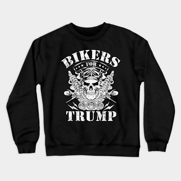 Bikers For Trump Vote 2020 Election Crewneck Sweatshirt by E